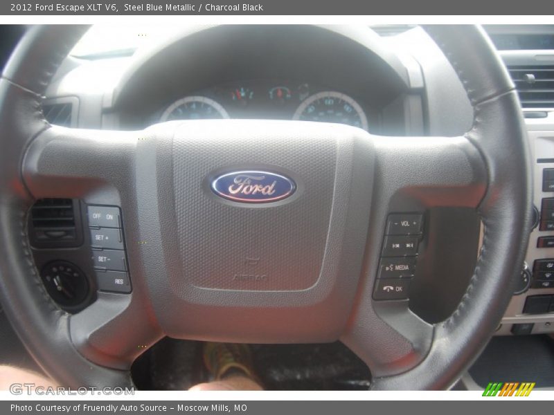 Steel Blue Metallic / Charcoal Black 2012 Ford Escape XLT V6