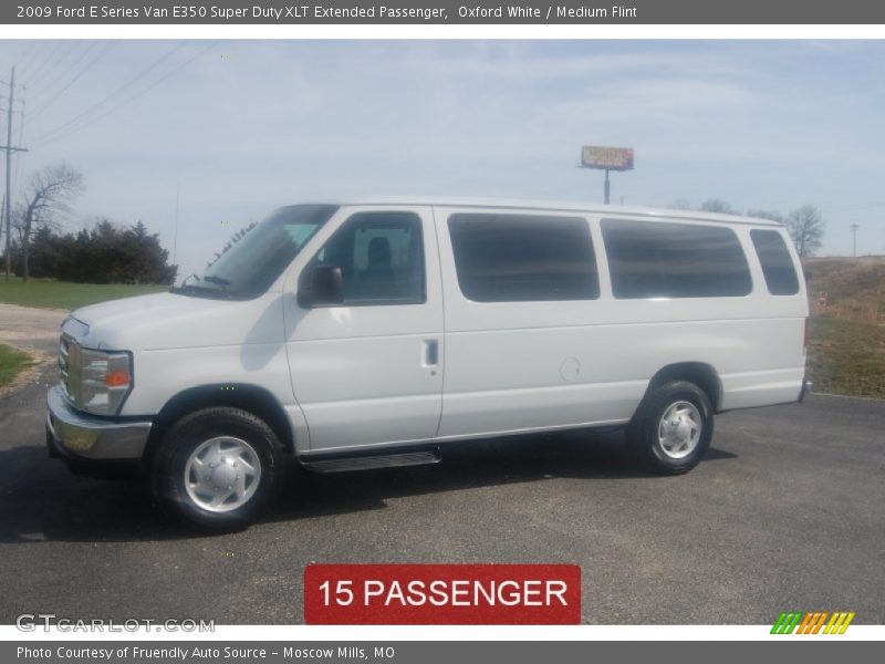 Oxford White / Medium Flint 2009 Ford E Series Van E350 Super Duty XLT Extended Passenger