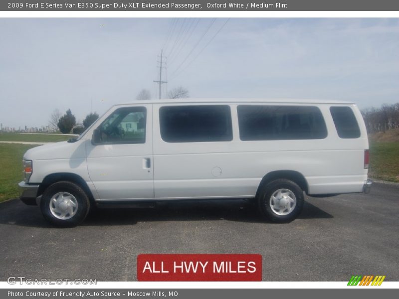 Oxford White / Medium Flint 2009 Ford E Series Van E350 Super Duty XLT Extended Passenger