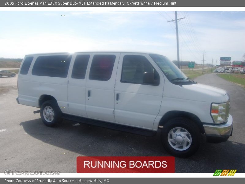Oxford White / Medium Flint 2009 Ford E Series Van E350 Super Duty XLT Extended Passenger