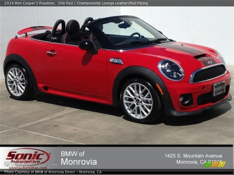 Chili Red / Championship Lounge Leather/Red Piping 2014 Mini Cooper S Roadster