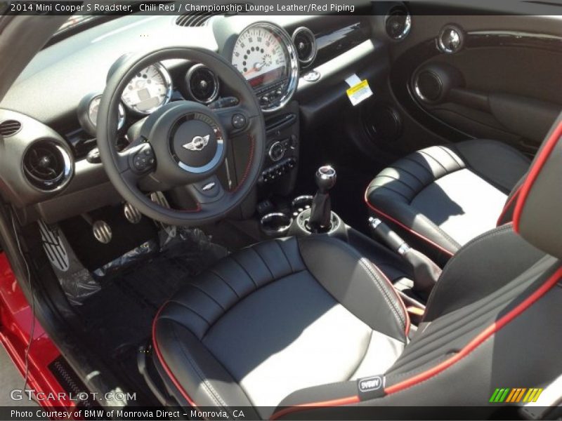 Chili Red / Championship Lounge Leather/Red Piping 2014 Mini Cooper S Roadster