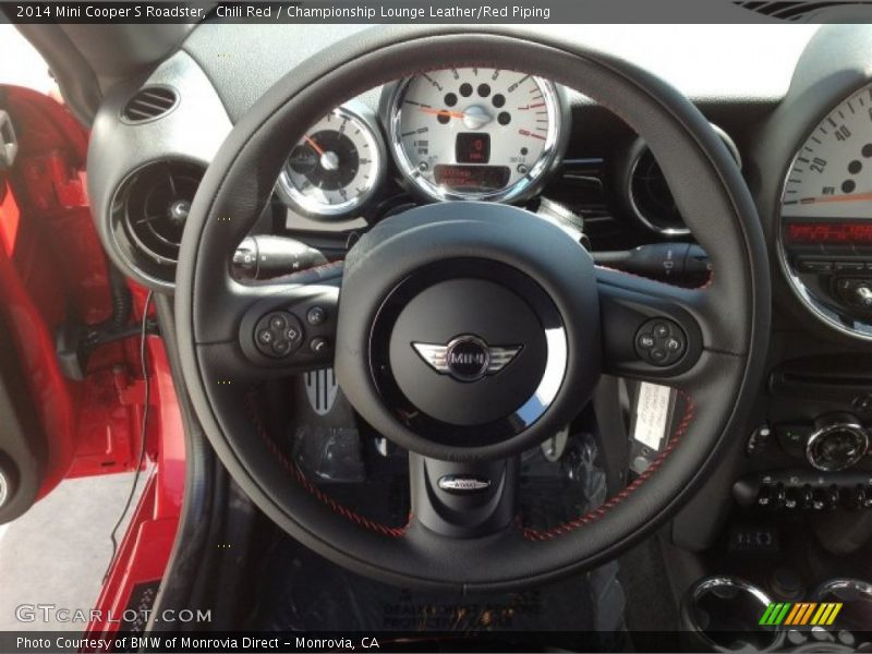 Chili Red / Championship Lounge Leather/Red Piping 2014 Mini Cooper S Roadster
