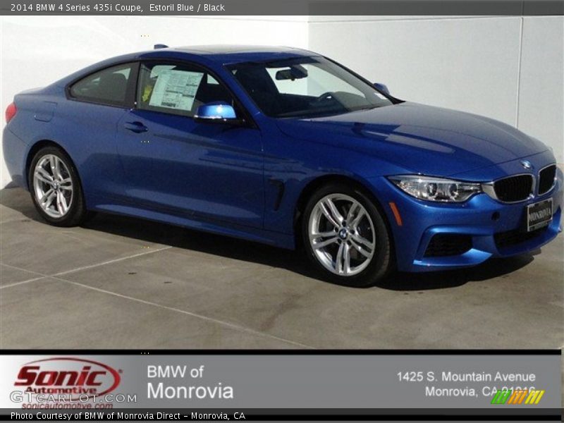 Estoril Blue / Black 2014 BMW 4 Series 435i Coupe