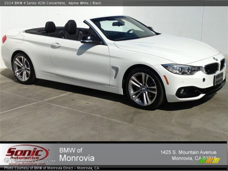 Alpine White / Black 2014 BMW 4 Series 428i Convertible