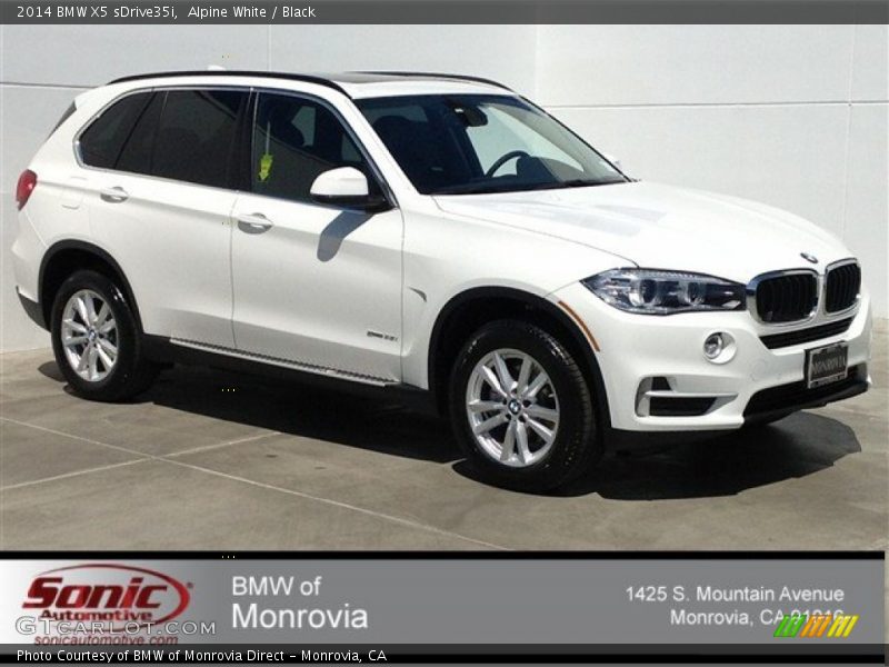 Alpine White / Black 2014 BMW X5 sDrive35i