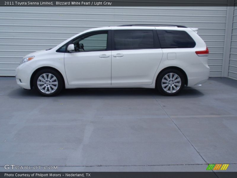 Blizzard White Pearl / Light Gray 2011 Toyota Sienna Limited