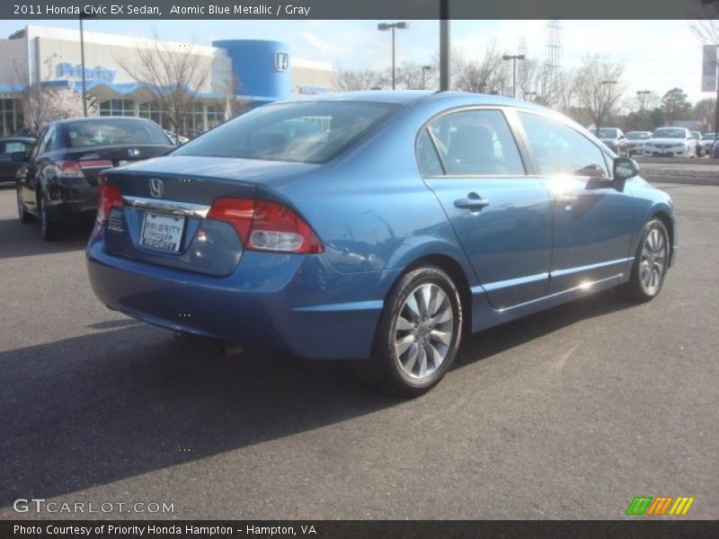 Atomic Blue Metallic / Gray 2011 Honda Civic EX Sedan