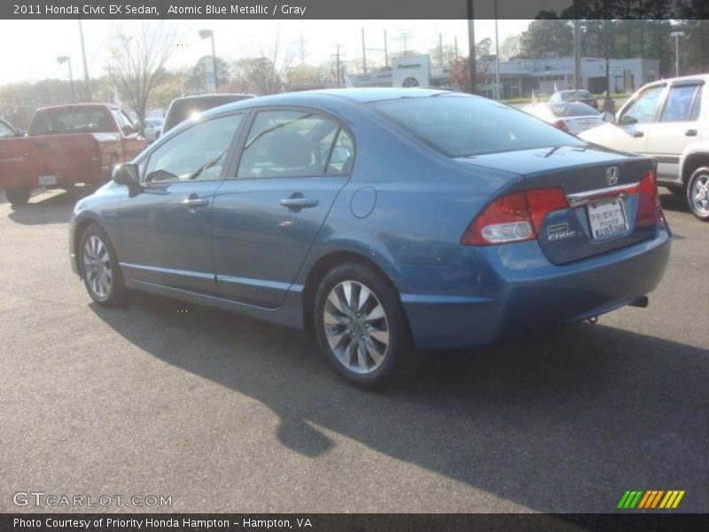 Atomic Blue Metallic / Gray 2011 Honda Civic EX Sedan