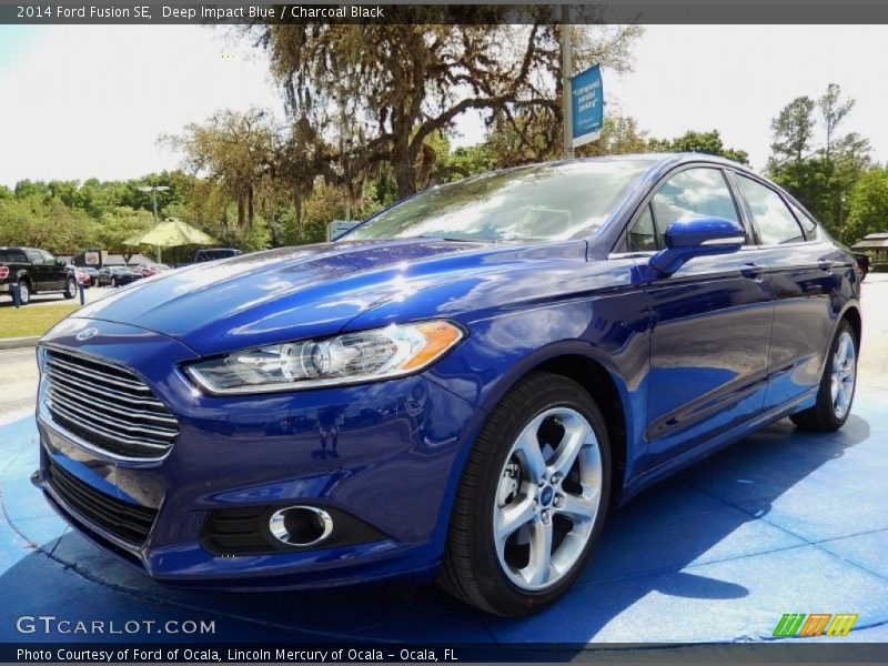 Deep Impact Blue / Charcoal Black 2014 Ford Fusion SE