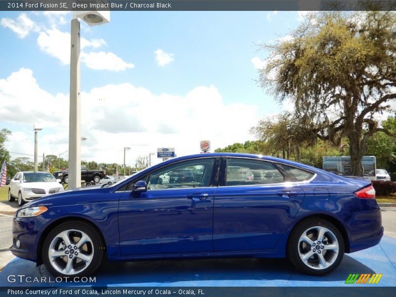 Deep Impact Blue / Charcoal Black 2014 Ford Fusion SE