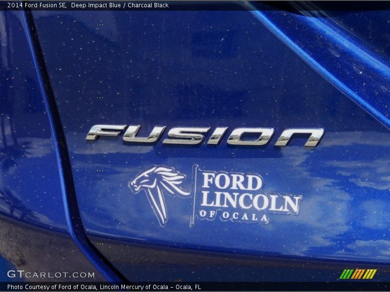 Deep Impact Blue / Charcoal Black 2014 Ford Fusion SE