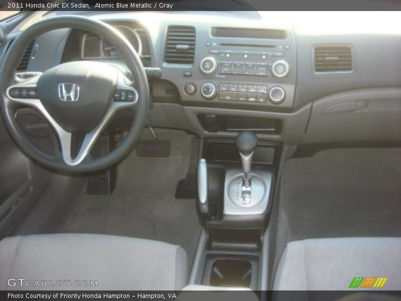 Atomic Blue Metallic / Gray 2011 Honda Civic EX Sedan