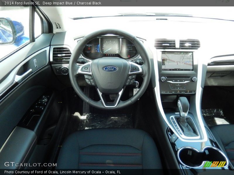Deep Impact Blue / Charcoal Black 2014 Ford Fusion SE