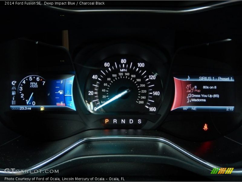 Deep Impact Blue / Charcoal Black 2014 Ford Fusion SE