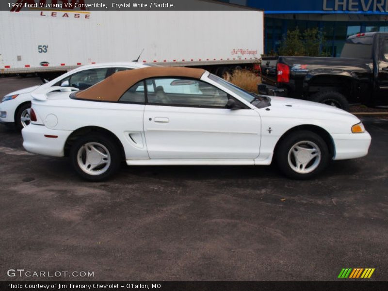 Crystal White / Saddle 1997 Ford Mustang V6 Convertible