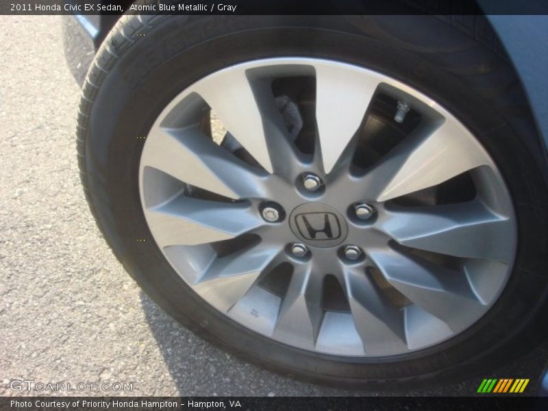 Atomic Blue Metallic / Gray 2011 Honda Civic EX Sedan