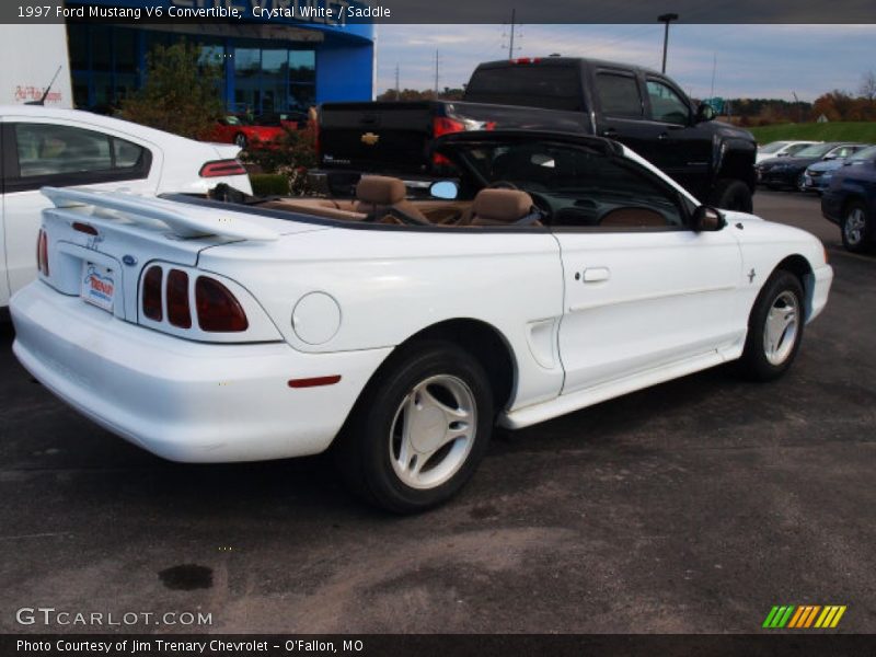 Crystal White / Saddle 1997 Ford Mustang V6 Convertible