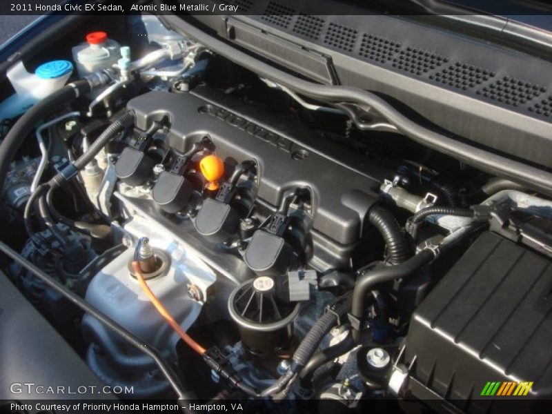 Atomic Blue Metallic / Gray 2011 Honda Civic EX Sedan