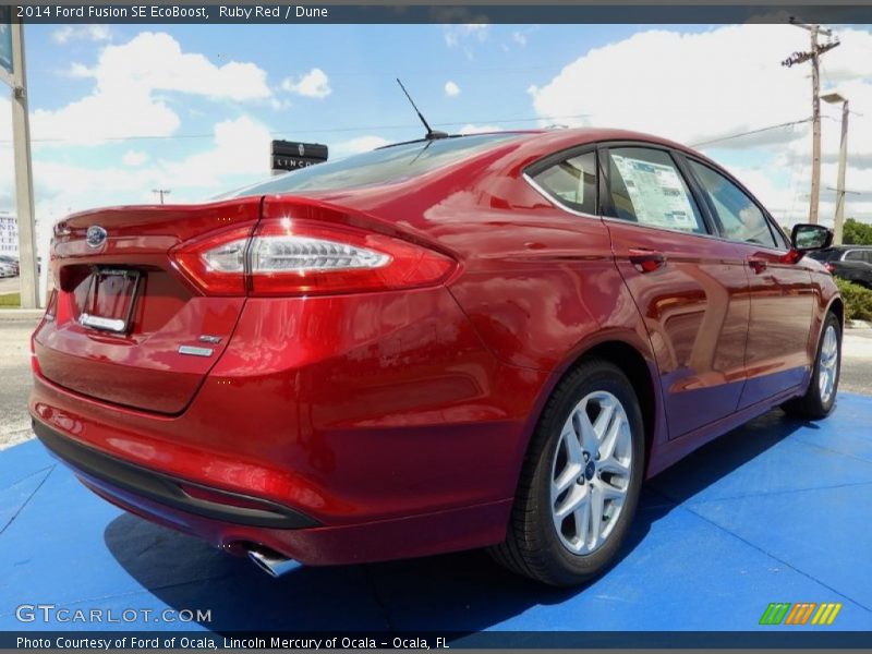 Ruby Red / Dune 2014 Ford Fusion SE EcoBoost