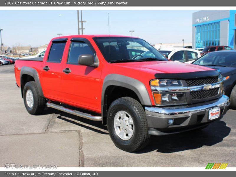 Victory Red / Very Dark Pewter 2007 Chevrolet Colorado LT Crew Cab