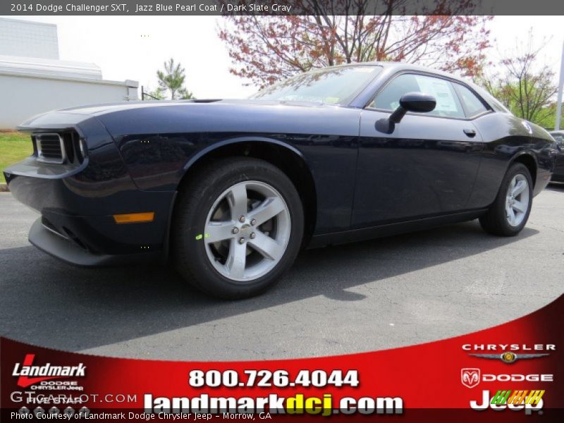 Jazz Blue Pearl Coat / Dark Slate Gray 2014 Dodge Challenger SXT