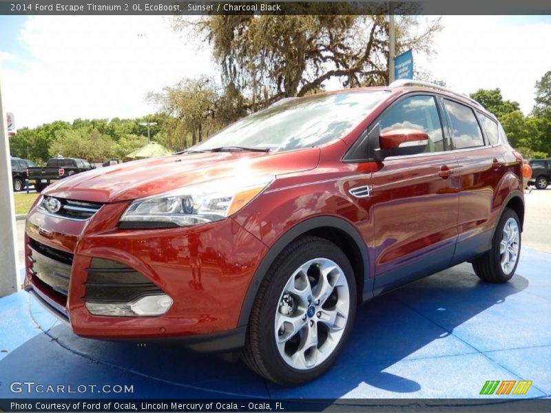 Sunset / Charcoal Black 2014 Ford Escape Titanium 2.0L EcoBoost