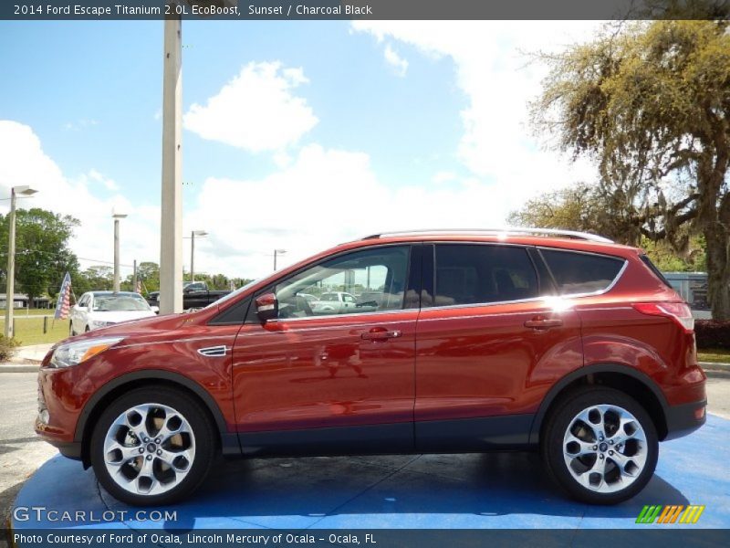 Sunset / Charcoal Black 2014 Ford Escape Titanium 2.0L EcoBoost
