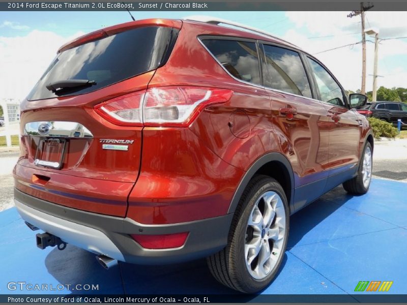 Sunset / Charcoal Black 2014 Ford Escape Titanium 2.0L EcoBoost