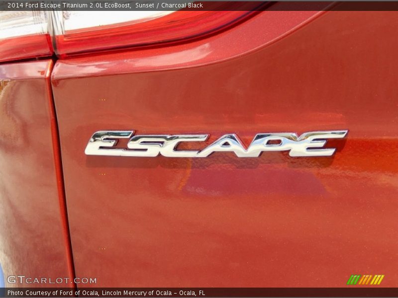 Sunset / Charcoal Black 2014 Ford Escape Titanium 2.0L EcoBoost