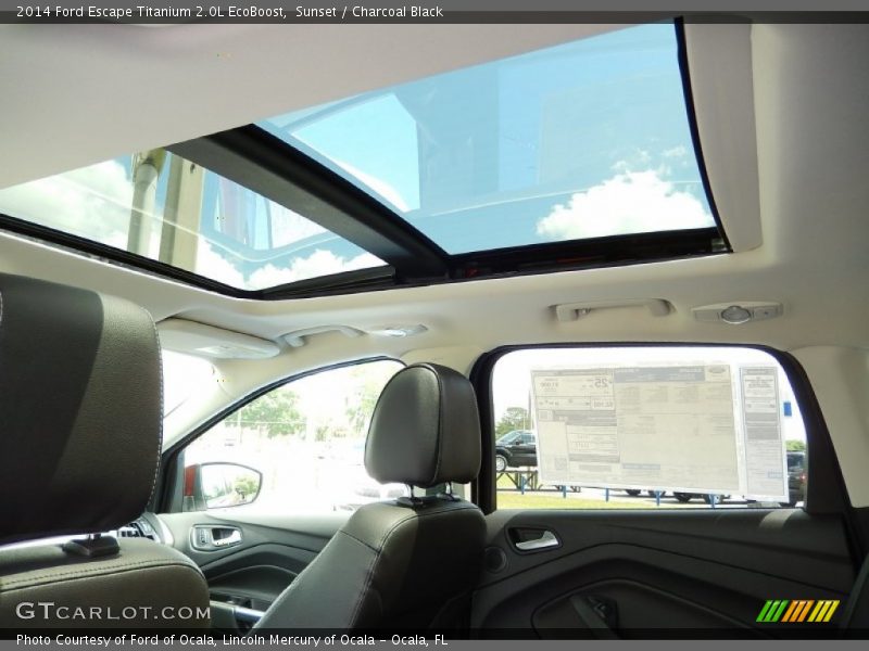 Sunset / Charcoal Black 2014 Ford Escape Titanium 2.0L EcoBoost