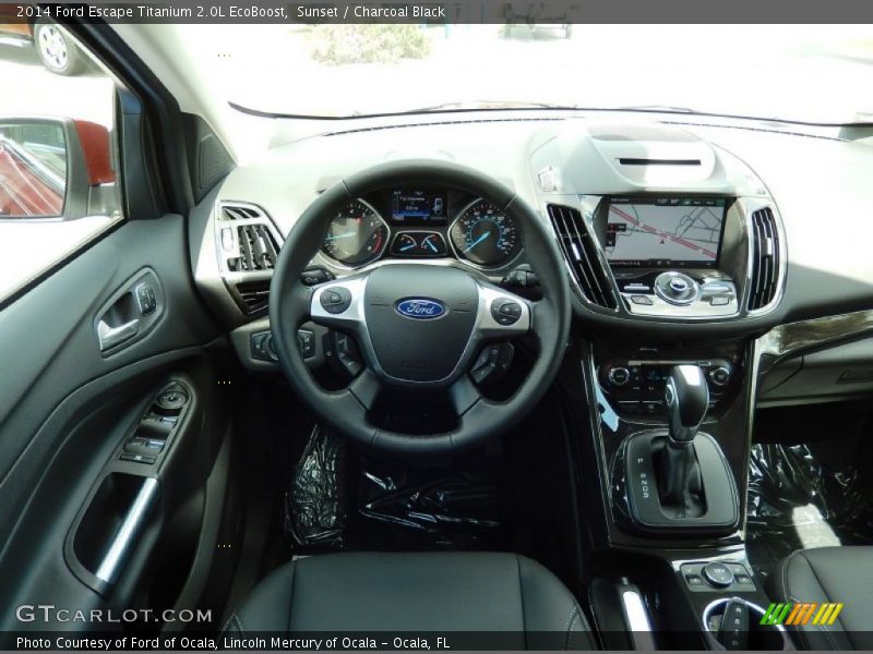Sunset / Charcoal Black 2014 Ford Escape Titanium 2.0L EcoBoost