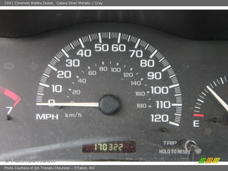 Galaxy Silver Metallic / Gray 2001 Chevrolet Malibu Sedan