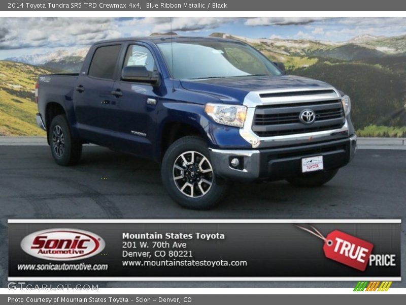 Blue Ribbon Metallic / Black 2014 Toyota Tundra SR5 TRD Crewmax 4x4