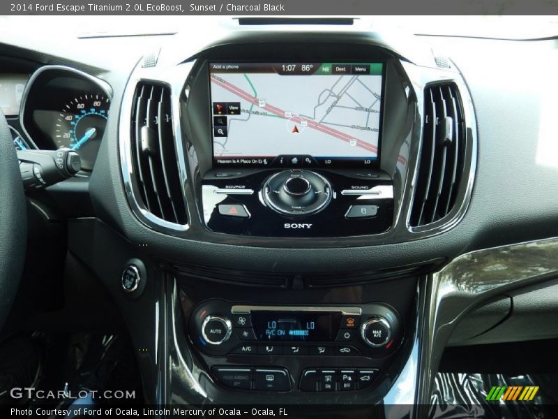 Sunset / Charcoal Black 2014 Ford Escape Titanium 2.0L EcoBoost