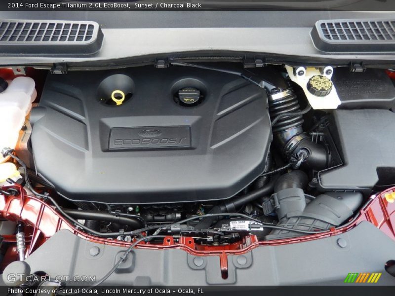 Sunset / Charcoal Black 2014 Ford Escape Titanium 2.0L EcoBoost