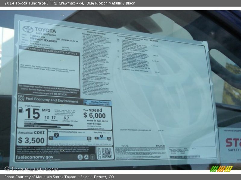 Blue Ribbon Metallic / Black 2014 Toyota Tundra SR5 TRD Crewmax 4x4