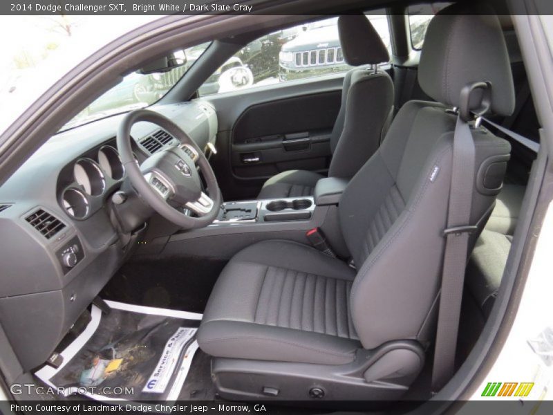 Bright White / Dark Slate Gray 2014 Dodge Challenger SXT