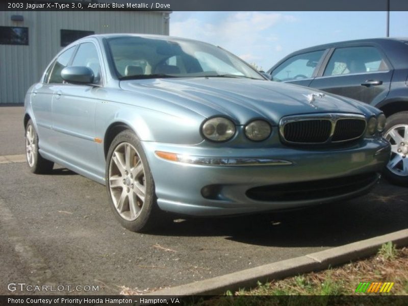 Adriatic Blue Metallic / Dove 2003 Jaguar X-Type 3.0