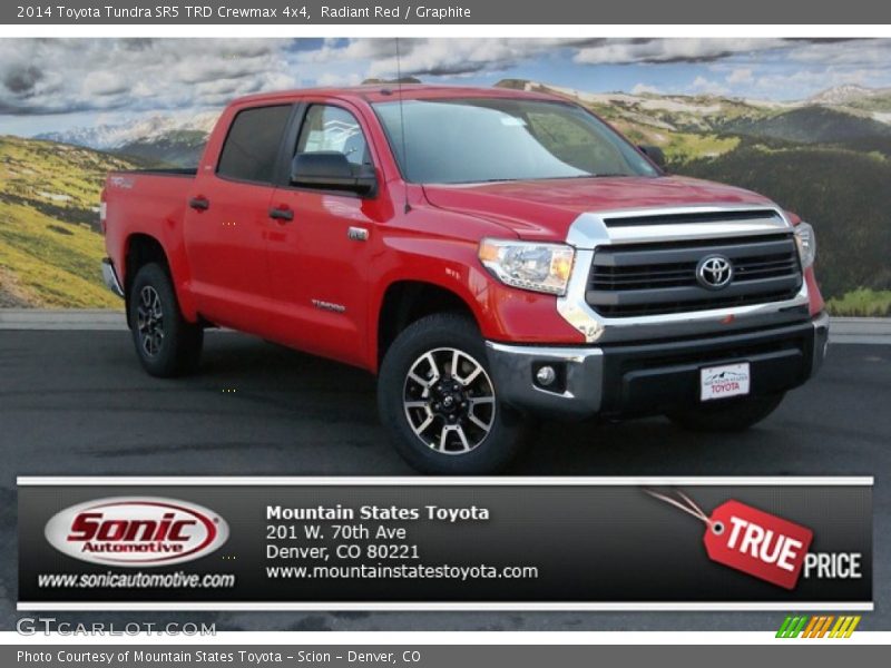 Radiant Red / Graphite 2014 Toyota Tundra SR5 TRD Crewmax 4x4