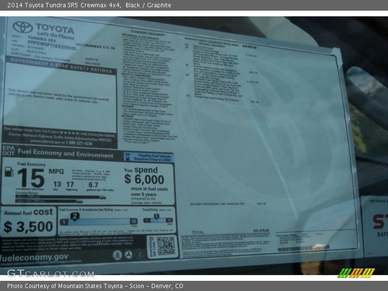 Black / Graphite 2014 Toyota Tundra SR5 Crewmax 4x4