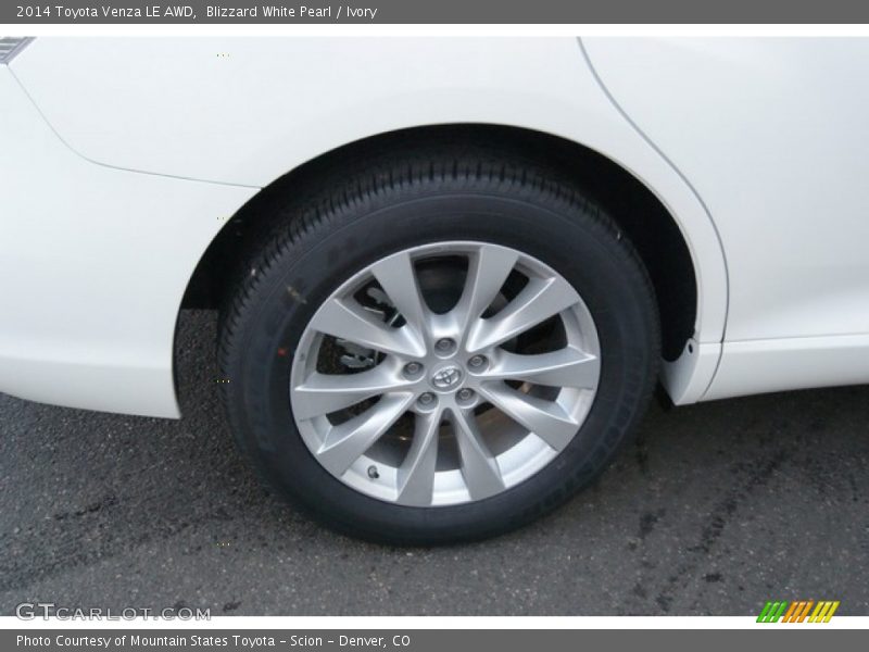 Blizzard White Pearl / Ivory 2014 Toyota Venza LE AWD