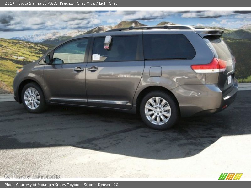 Predawn Gray Mica / Light Gray 2014 Toyota Sienna LE AWD