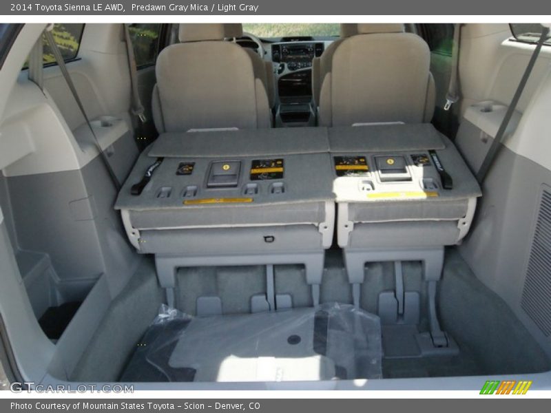 Predawn Gray Mica / Light Gray 2014 Toyota Sienna LE AWD