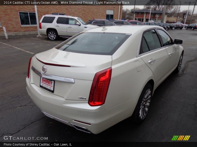 White Diamond Tricoat / Light Platinum/Jet Black 2014 Cadillac CTS Luxury Sedan AWD