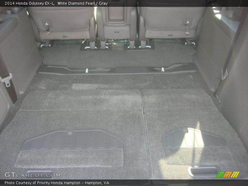 White Diamond Pearl / Gray 2014 Honda Odyssey EX-L