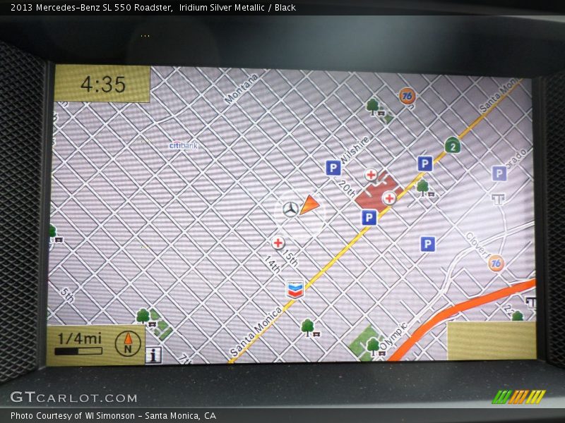 Navigation of 2013 SL 550 Roadster