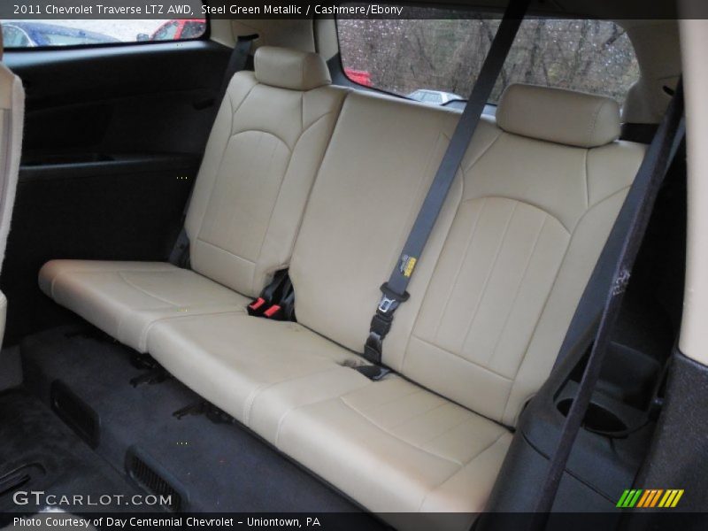 Steel Green Metallic / Cashmere/Ebony 2011 Chevrolet Traverse LTZ AWD
