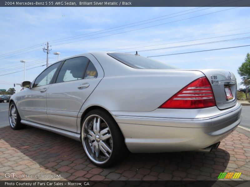 Brilliant Silver Metallic / Black 2004 Mercedes-Benz S 55 AMG Sedan