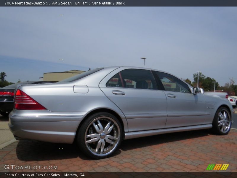 Brilliant Silver Metallic / Black 2004 Mercedes-Benz S 55 AMG Sedan
